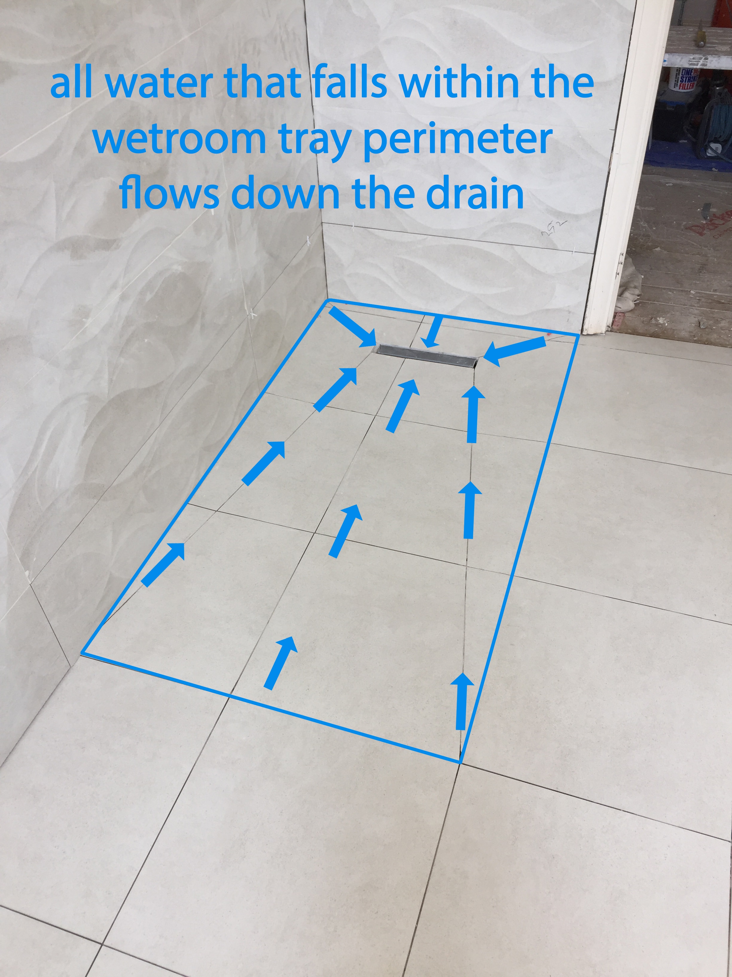 shower drain not level with tile